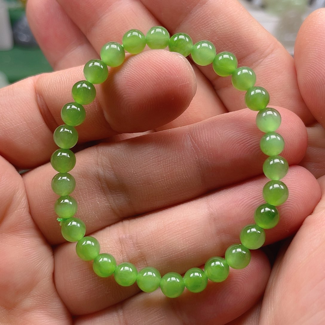 和田玉（碧玉）手链未镶嵌