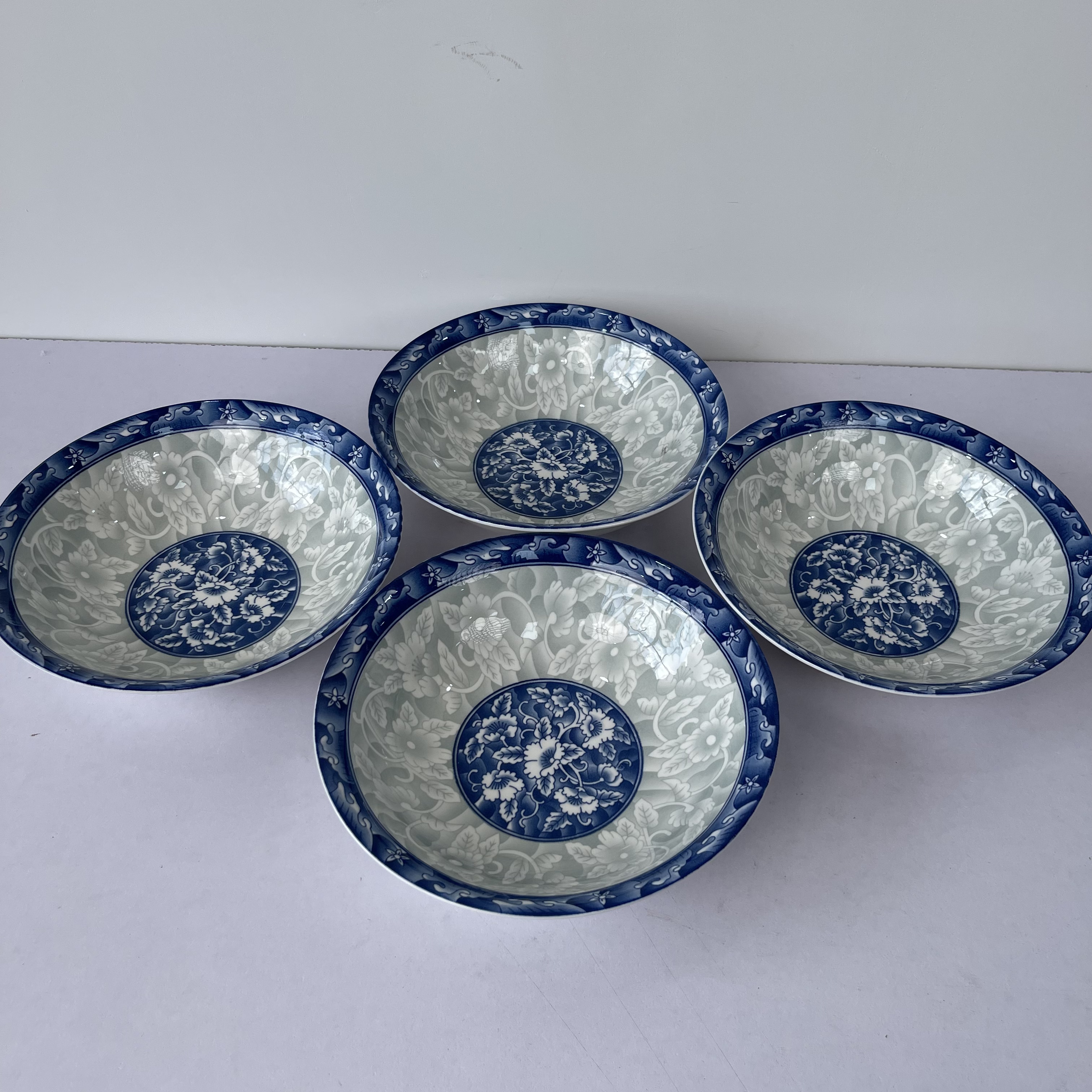 青花瓷碗盘家用汤碗F2