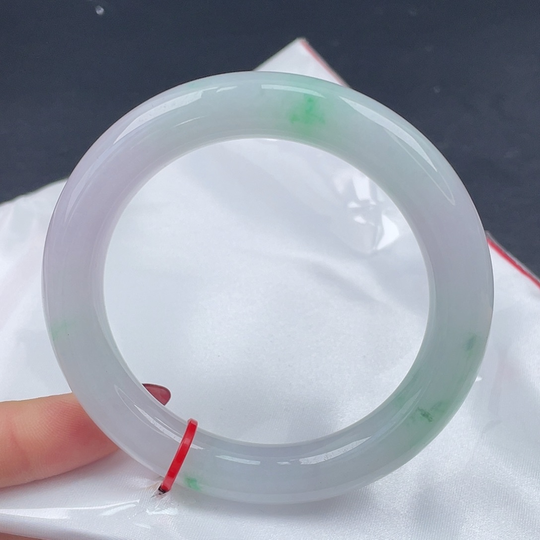 翡翠未镶嵌手镯59圆条