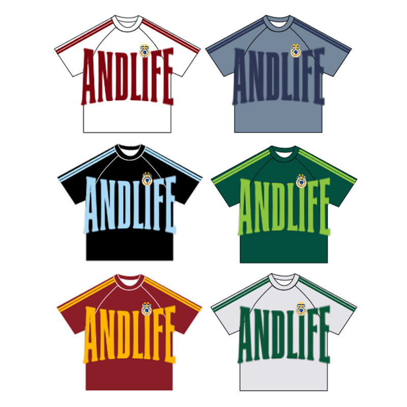 品牌艺术家联名手绘logo刺绣潮牌男女球衣短袖t恤美潮半袖