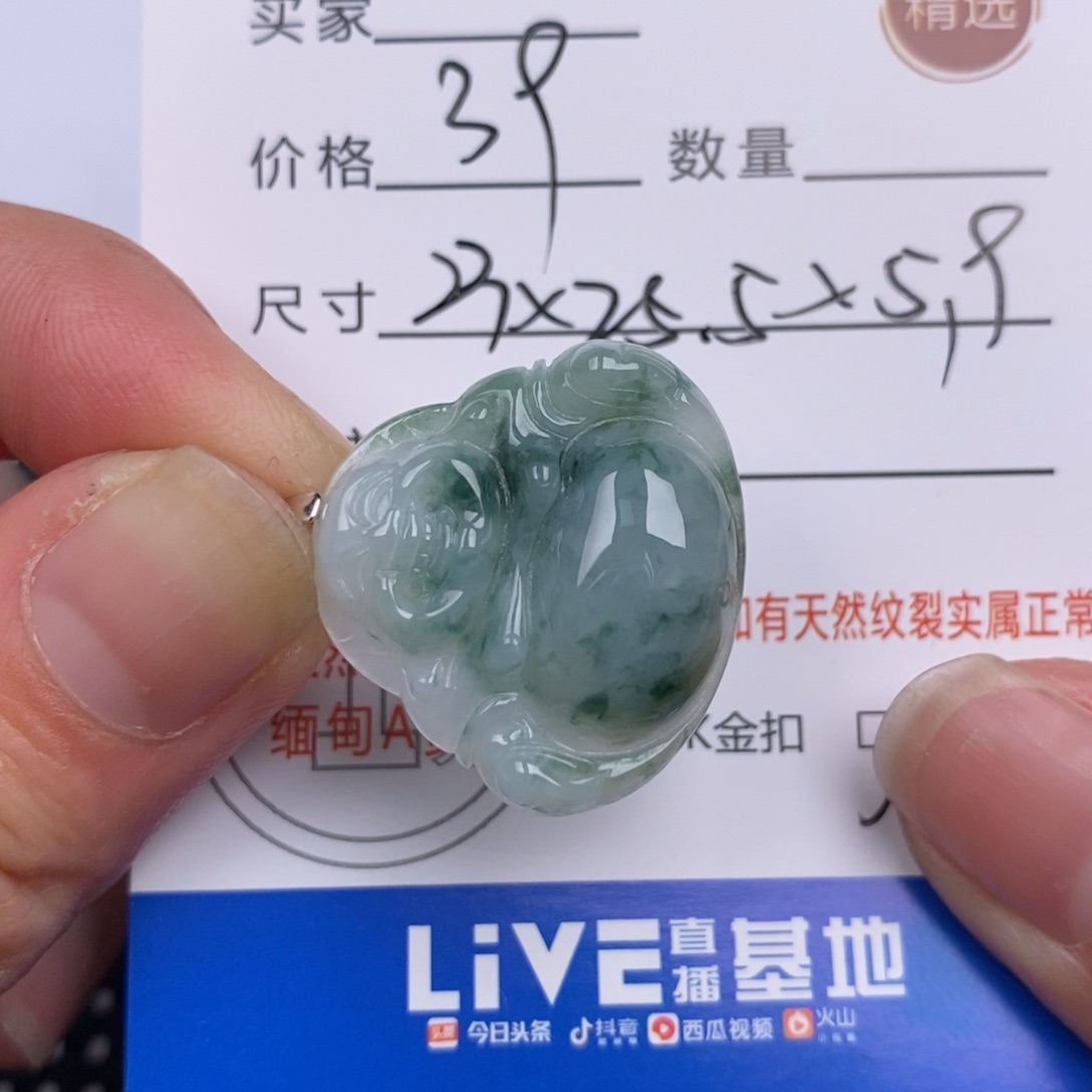 翡翠银S925镶嵌颈饰挂件