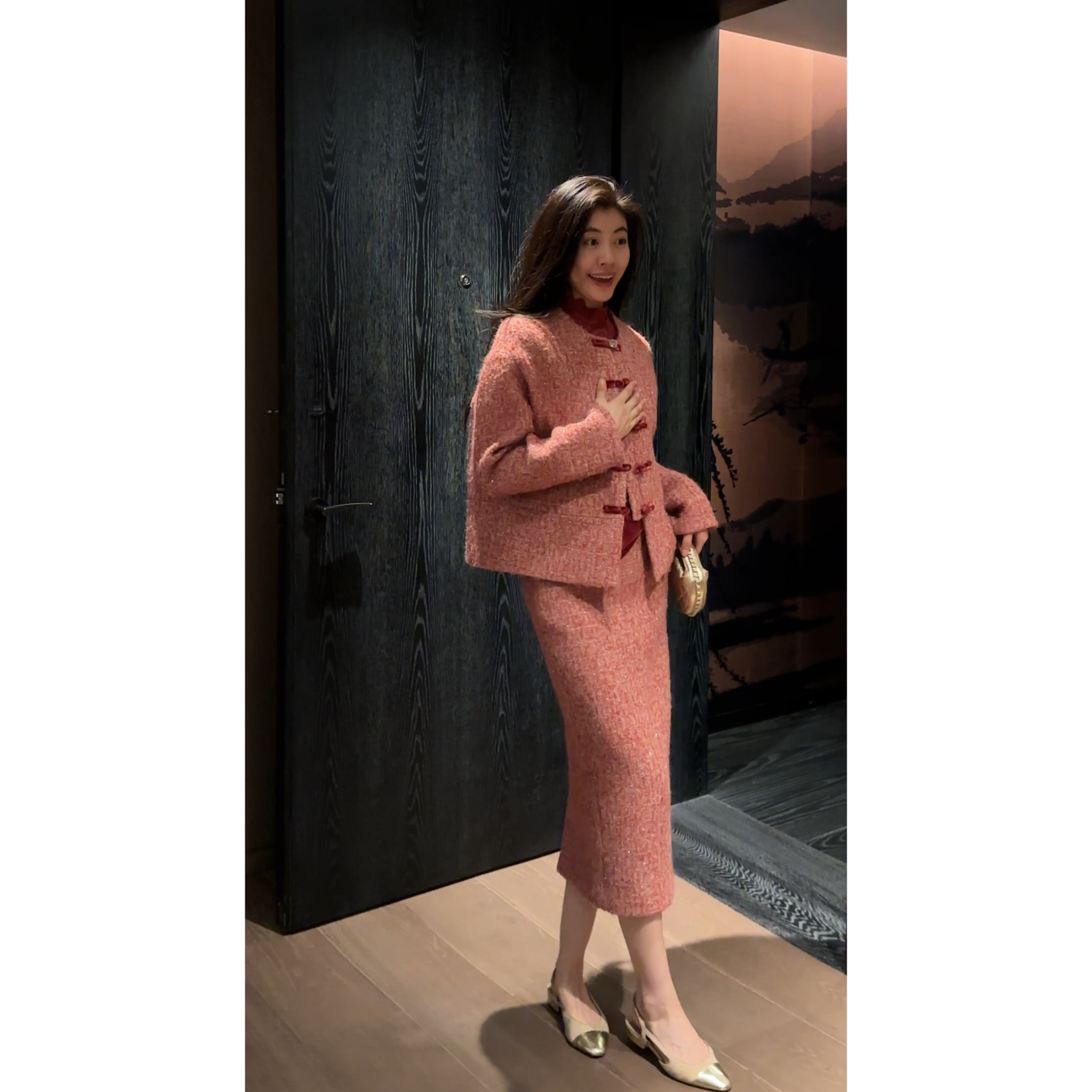 【N·COU】25冬新款【盛世华章】重工丝绒盘扣外套唐装套装DY81000