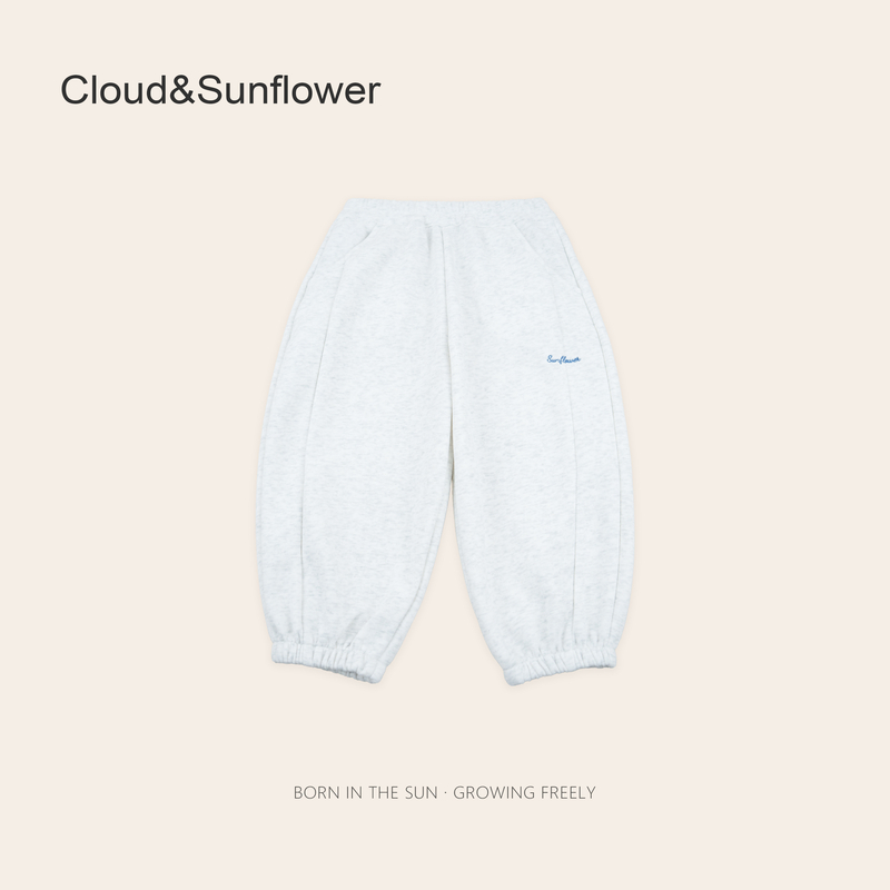 女童春季小标刺绣束脚休闲裤246612