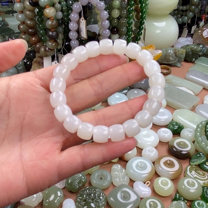 和田玉未镶嵌手链