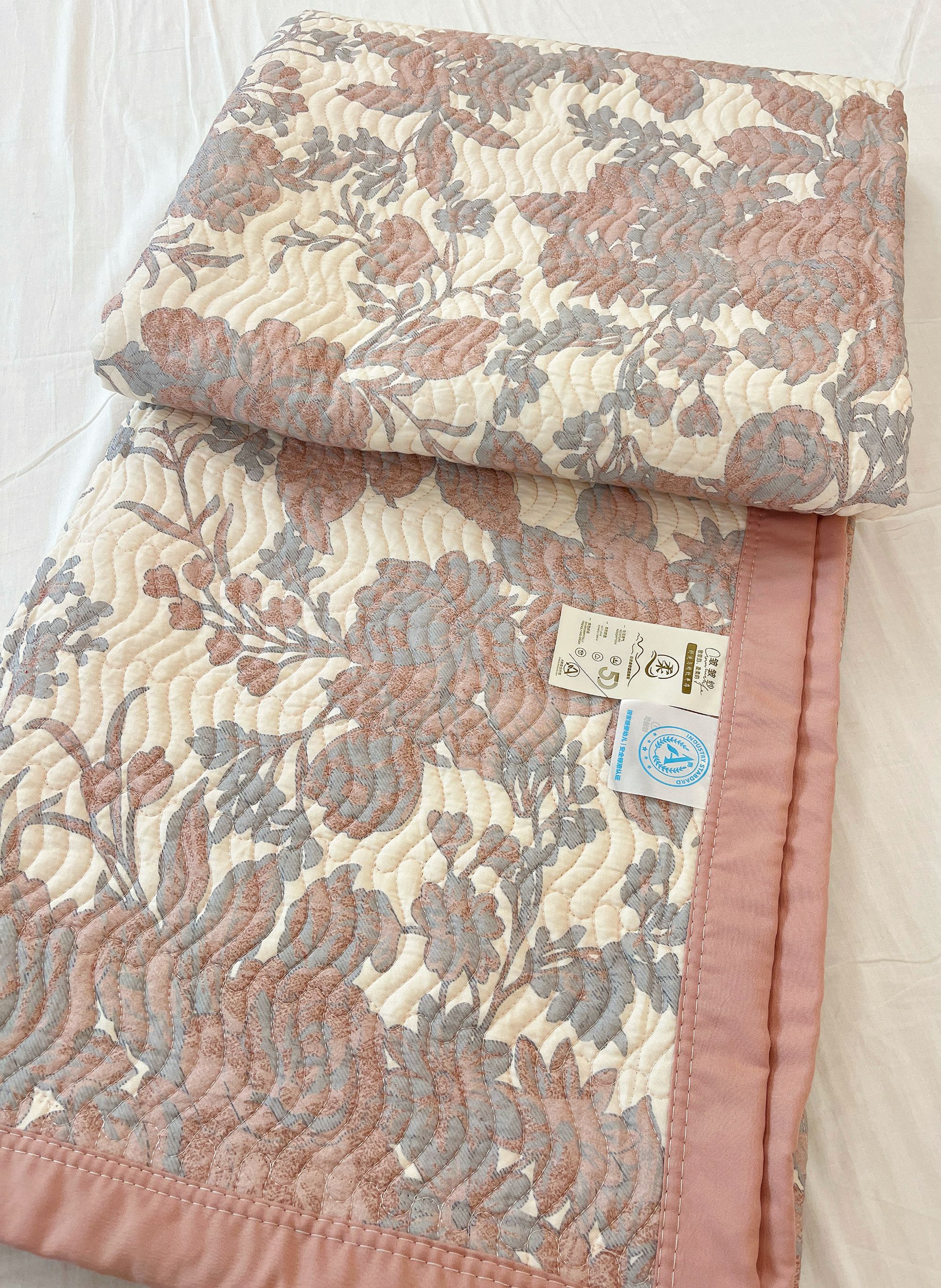 【梦甜】150*200绗缝韩国尾单斜纹棉轻奢卧室榻榻米床盖柔软