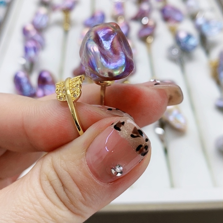 银S925镶嵌耳饰淡水珍珠暮*月