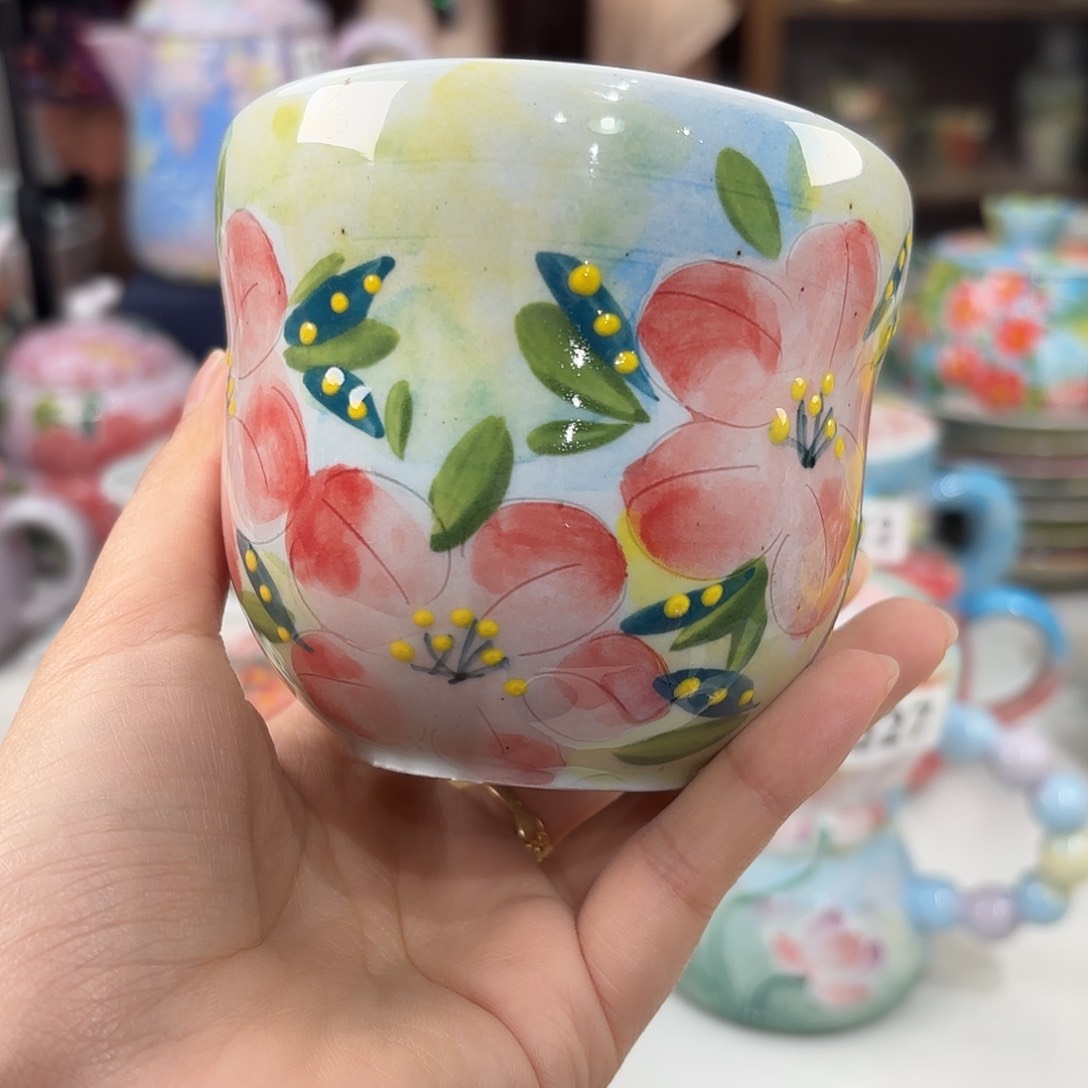 景德镇手绘高温釉下彩陶瓷茶具