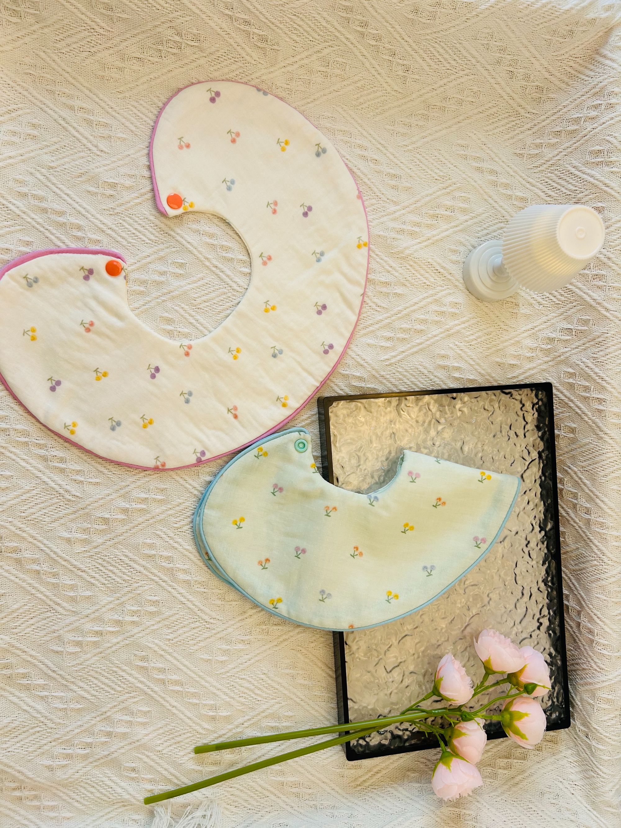 婴幼儿口水巾宝宝围嘴新生儿围兜双面防吐奶围嘴