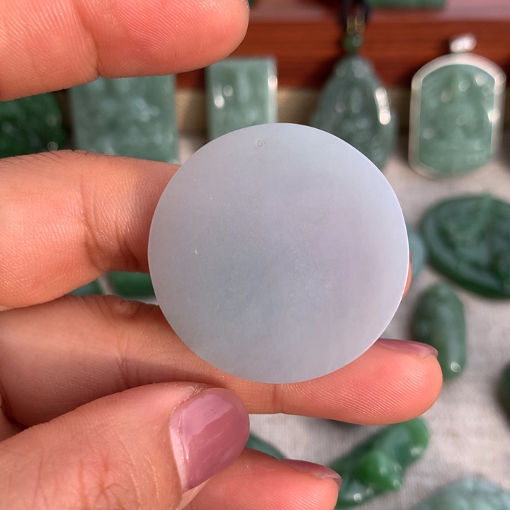 翡翠未镶嵌挂件翡翠平安牌