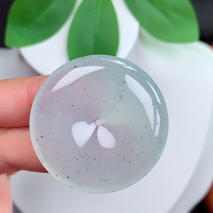 颈饰未镶嵌翡翠平安扣 37.1x6.6mm
