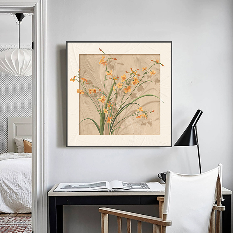 新中式法式复古客厅卧室装饰画沙发背景墙美学挂画