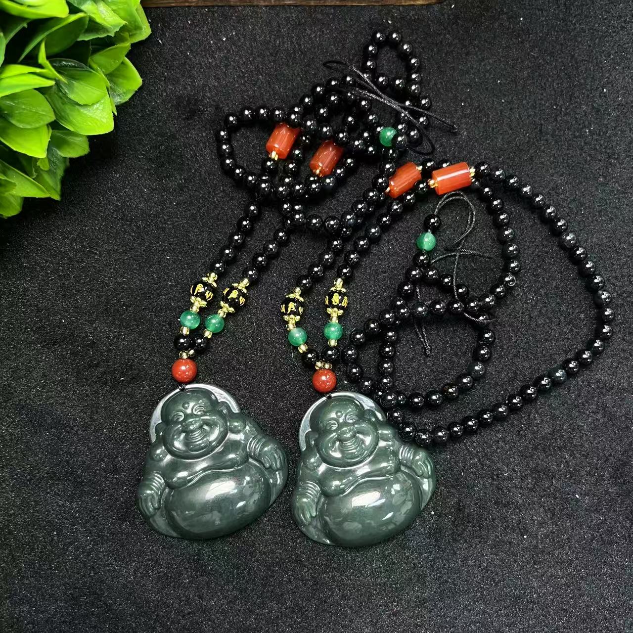 H4708【任会长珠宝】玄武青和田玉佛公吊坠-配珠链-多样性只发一件