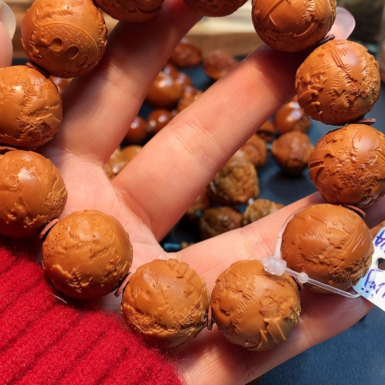 【闪购商品】橄榄核手串/手链孤**月橄榄雕