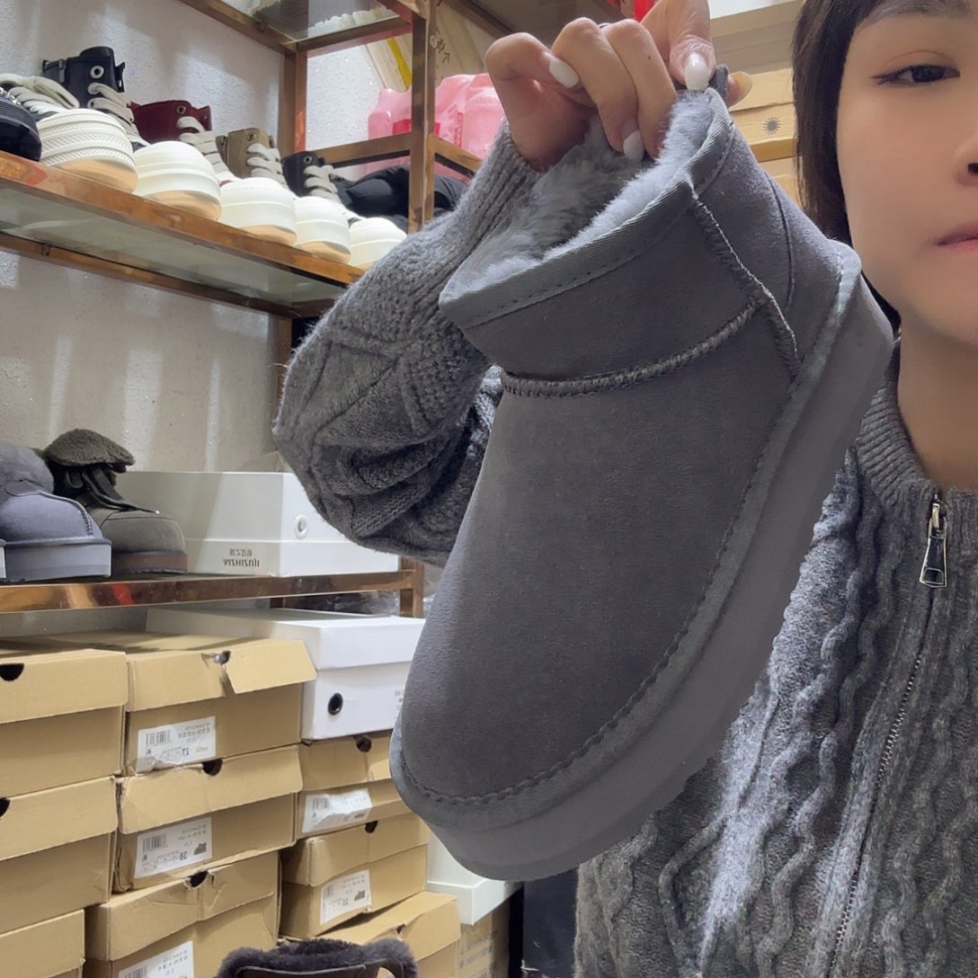 37码灰色雪地靴大棉