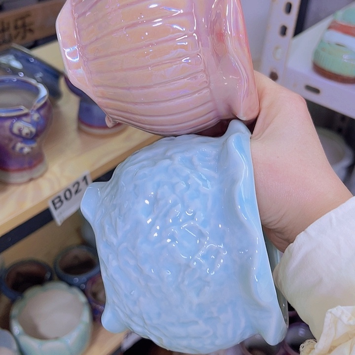 红陶陶瓷花盆当场满12包邮