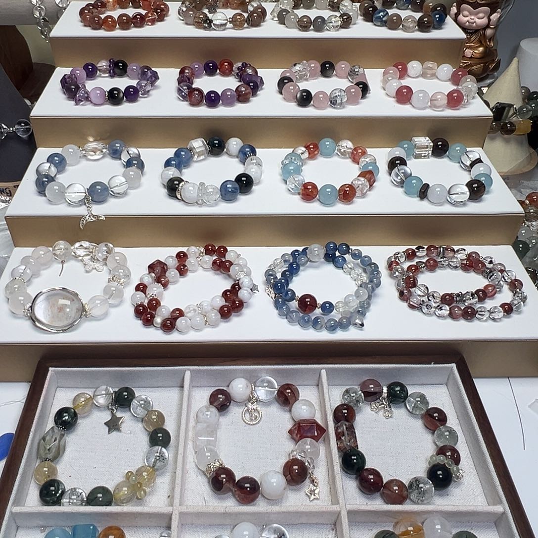 烟晶手链未镶嵌单珠