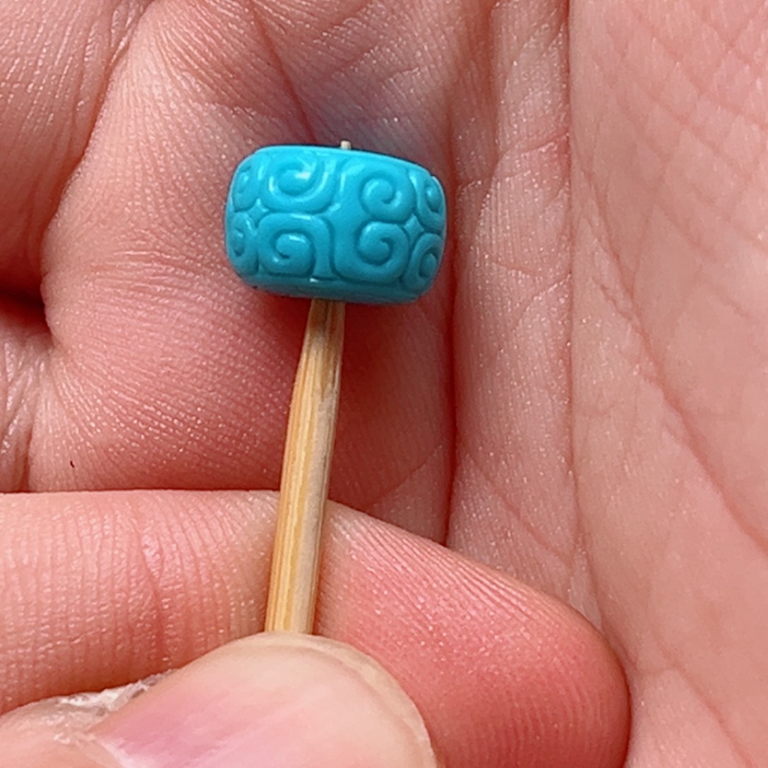 绿松石回纹墩子未镶嵌雾***伟