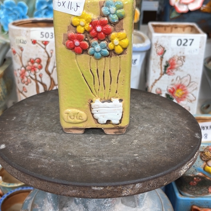 紫砂花盆粗陶材质多肉陶瓷花盆