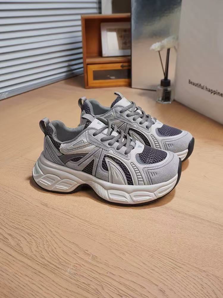 复古厚底老爹鞋女2024新款冬季保暖休闲加绒运动鞋6569