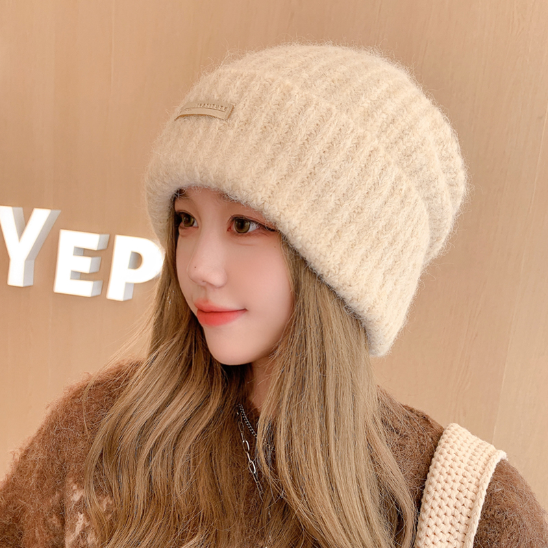 针织帽子女款冬季2024新款秋冬天女士时尚冬款毛线帽大头围保暖帽