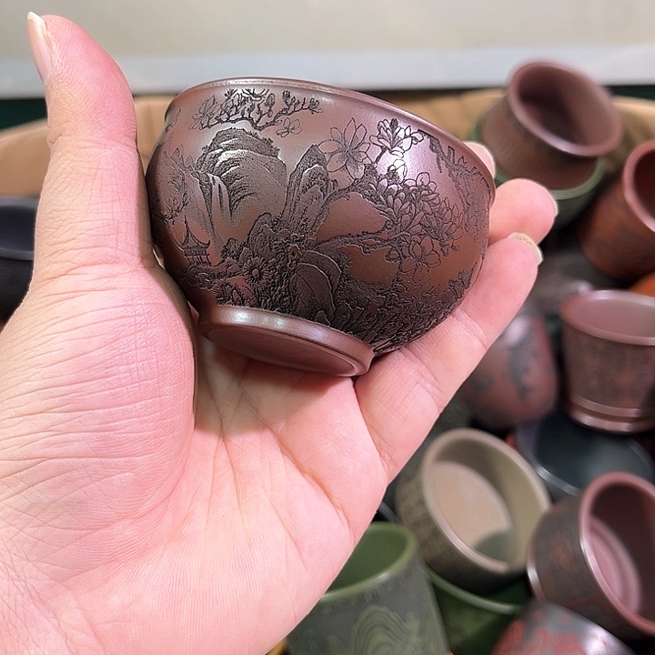 茶杯紫砂全手工紫砂主任杯