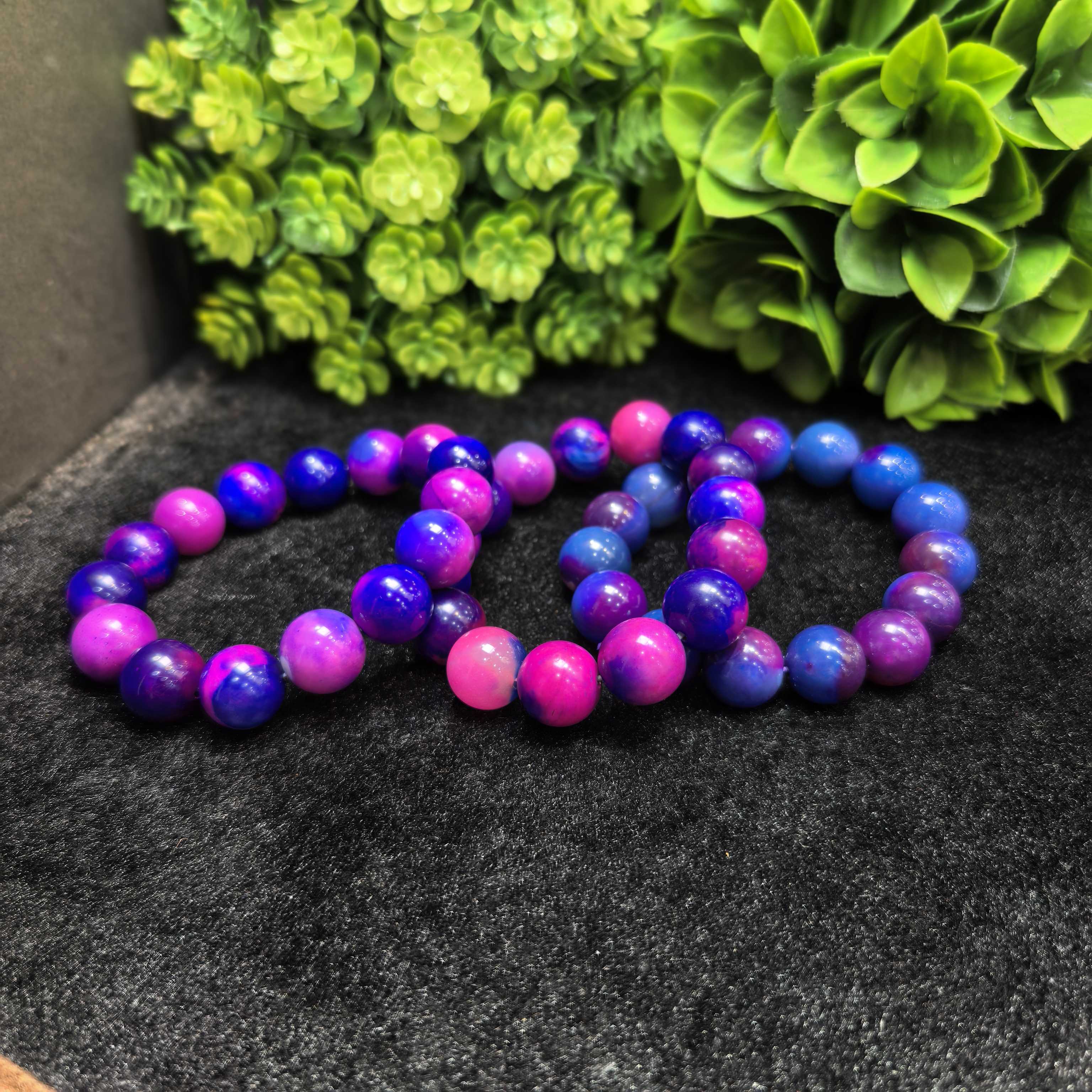 S6830-蓝桖海苓芝玛瑙紫手串-多样性发货只发一件