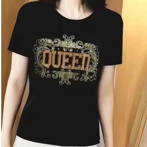 2025新款夏季短袖休闲百搭印花圆领T恤