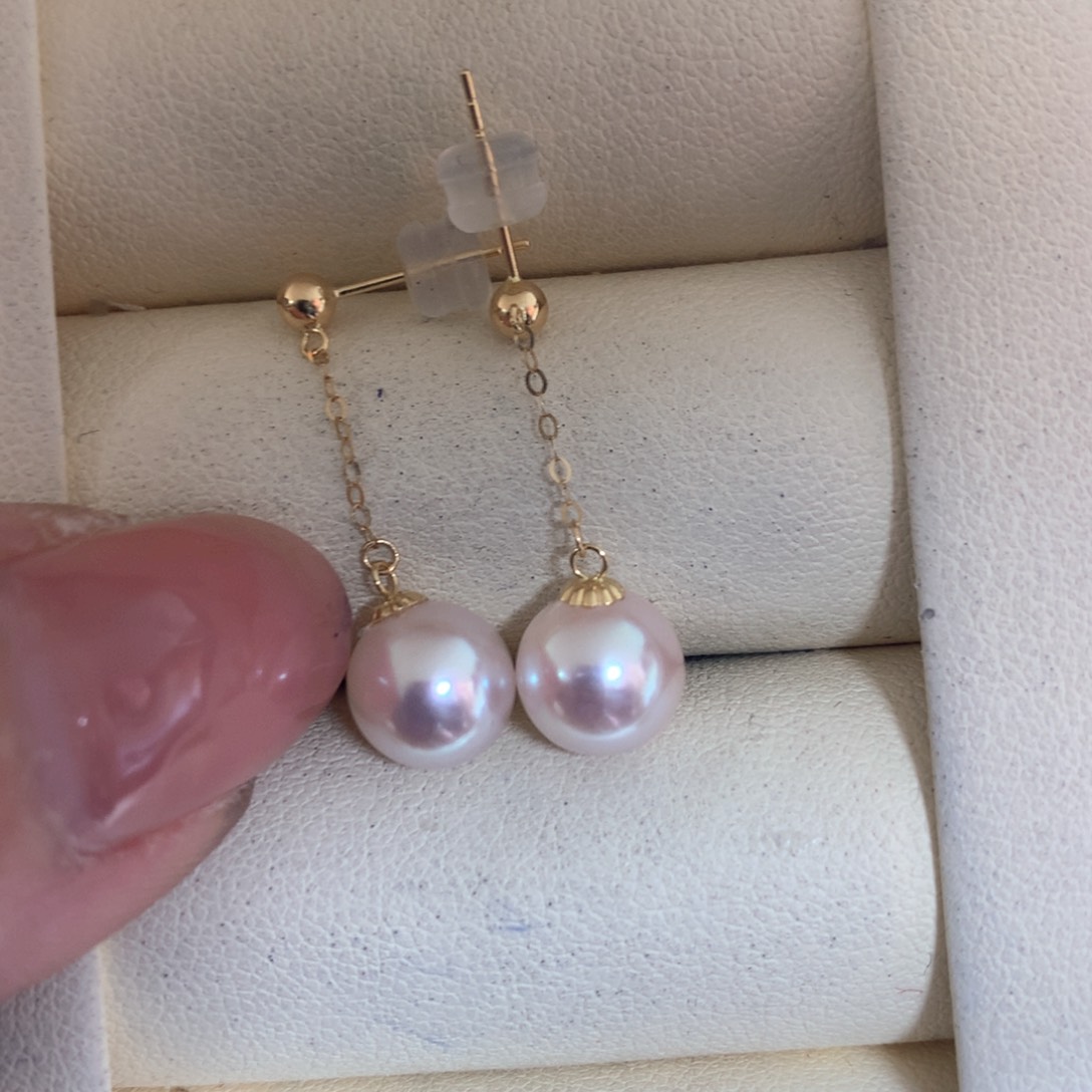 海水珍珠耳饰18K金镶嵌
