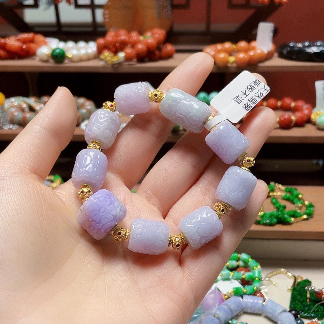 一***乐翡翠未镶嵌手链饰品