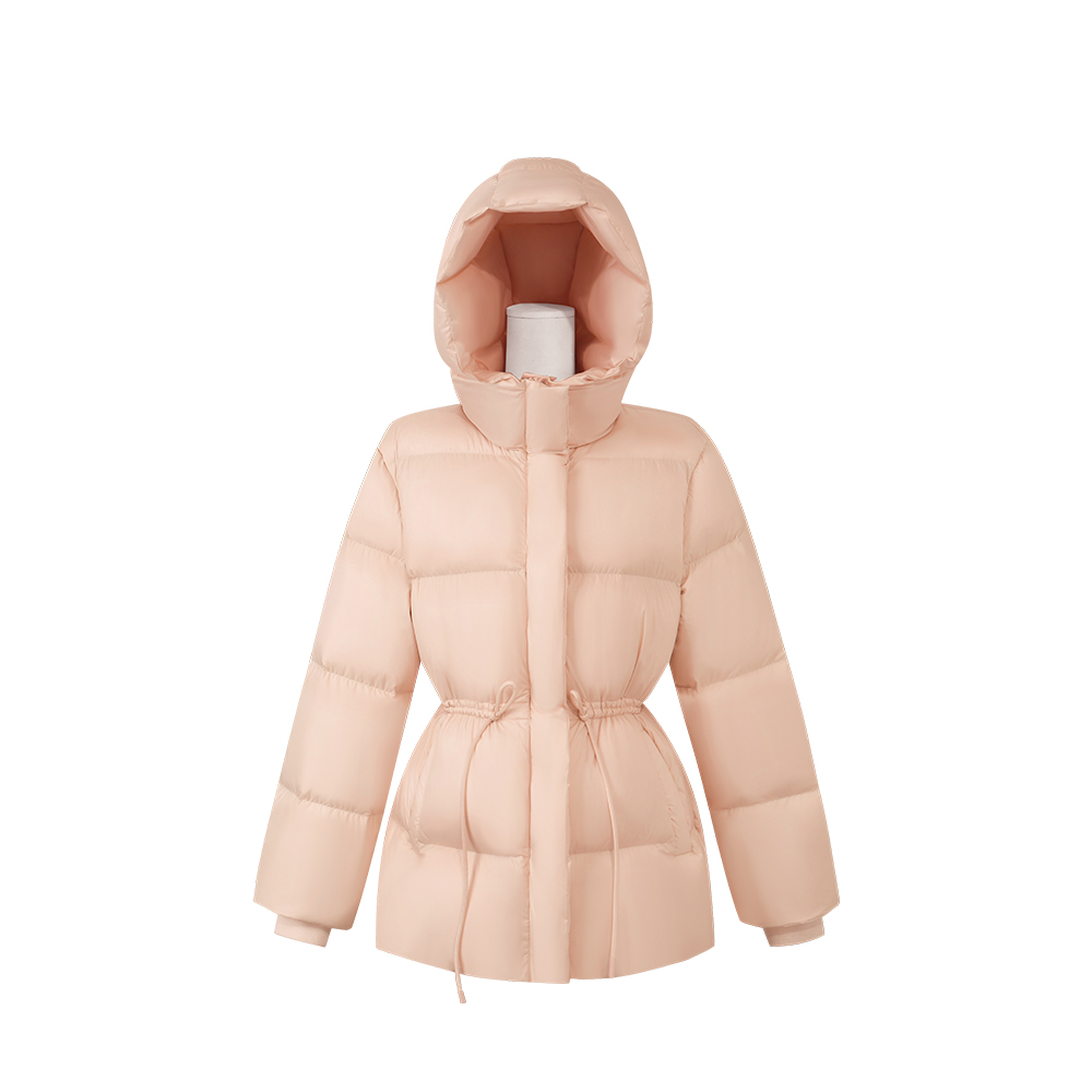 90%白鹅绒！巴黎走秀款，收腰高级欧货冬季新品连帽加厚鹅绒气质