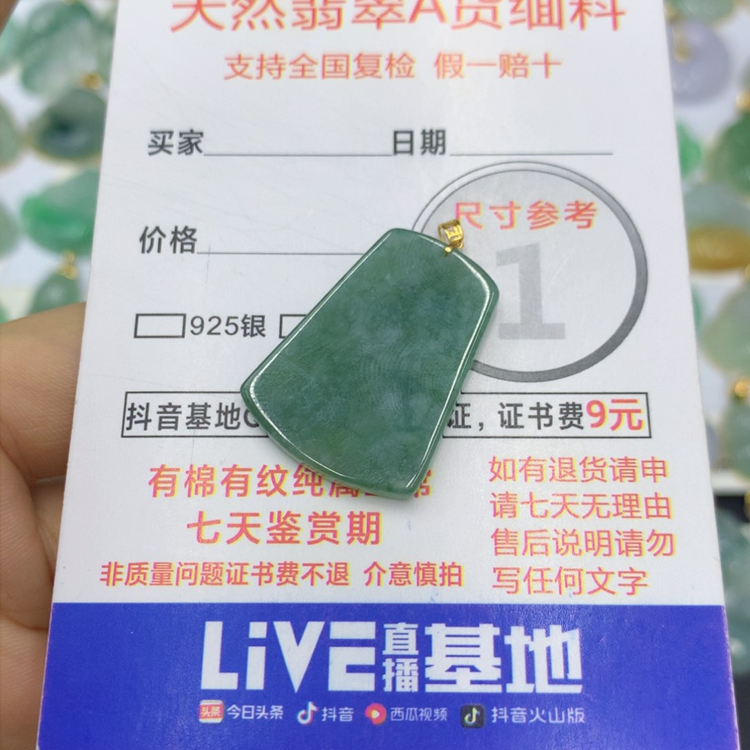 翡翠颈饰18K金镶嵌翡翠