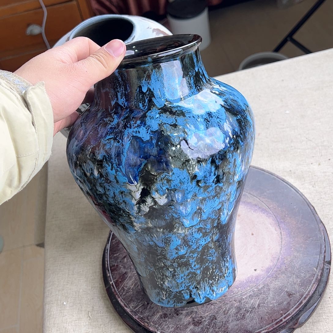 陶瓷78花瓶摆件创意的