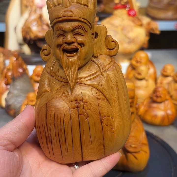 柏木太行崖柏财神爷