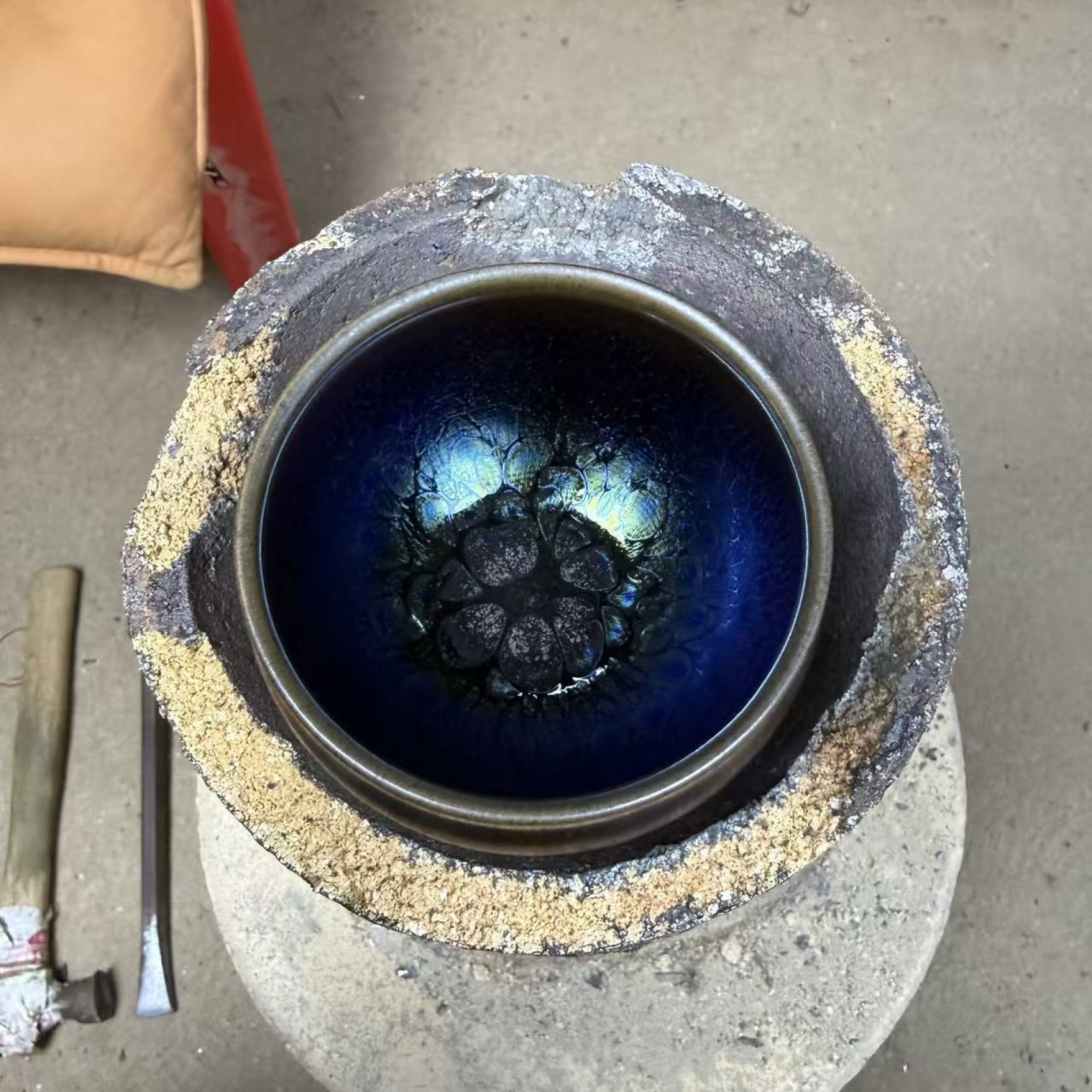 建盏主人杯【七彩龙鳞香炉】电烧专用茶具