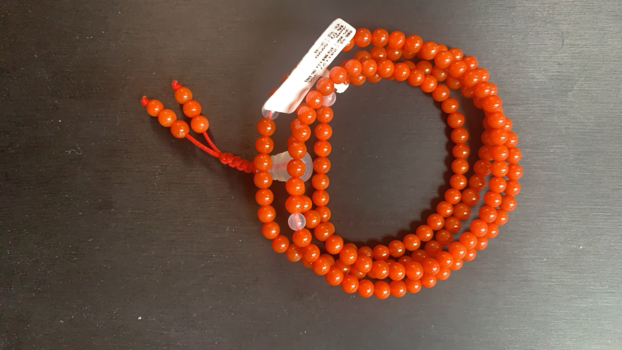 天然原矿南红百财山多圈4mm