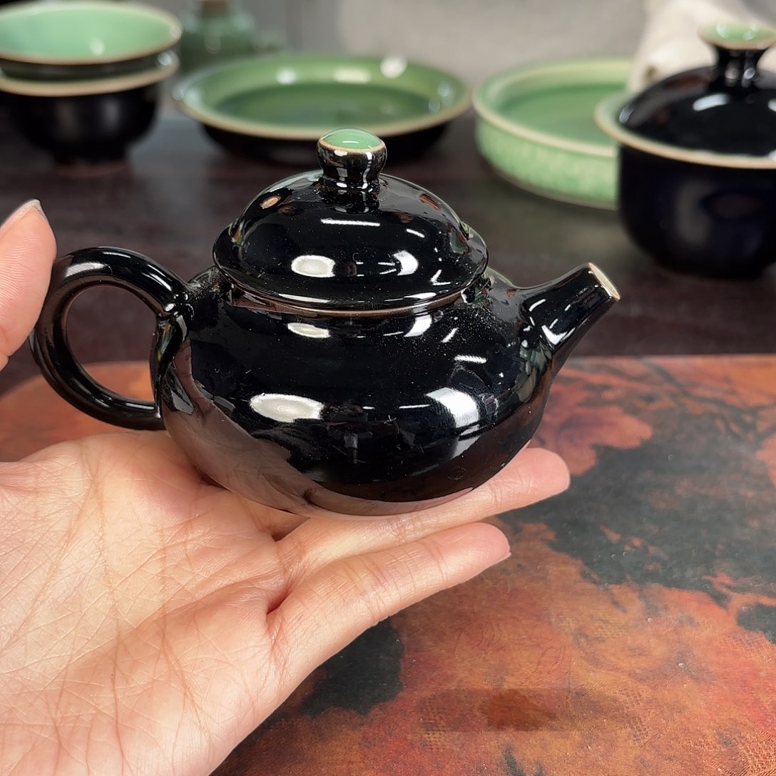 龙泉云间青瓷小米茶器
