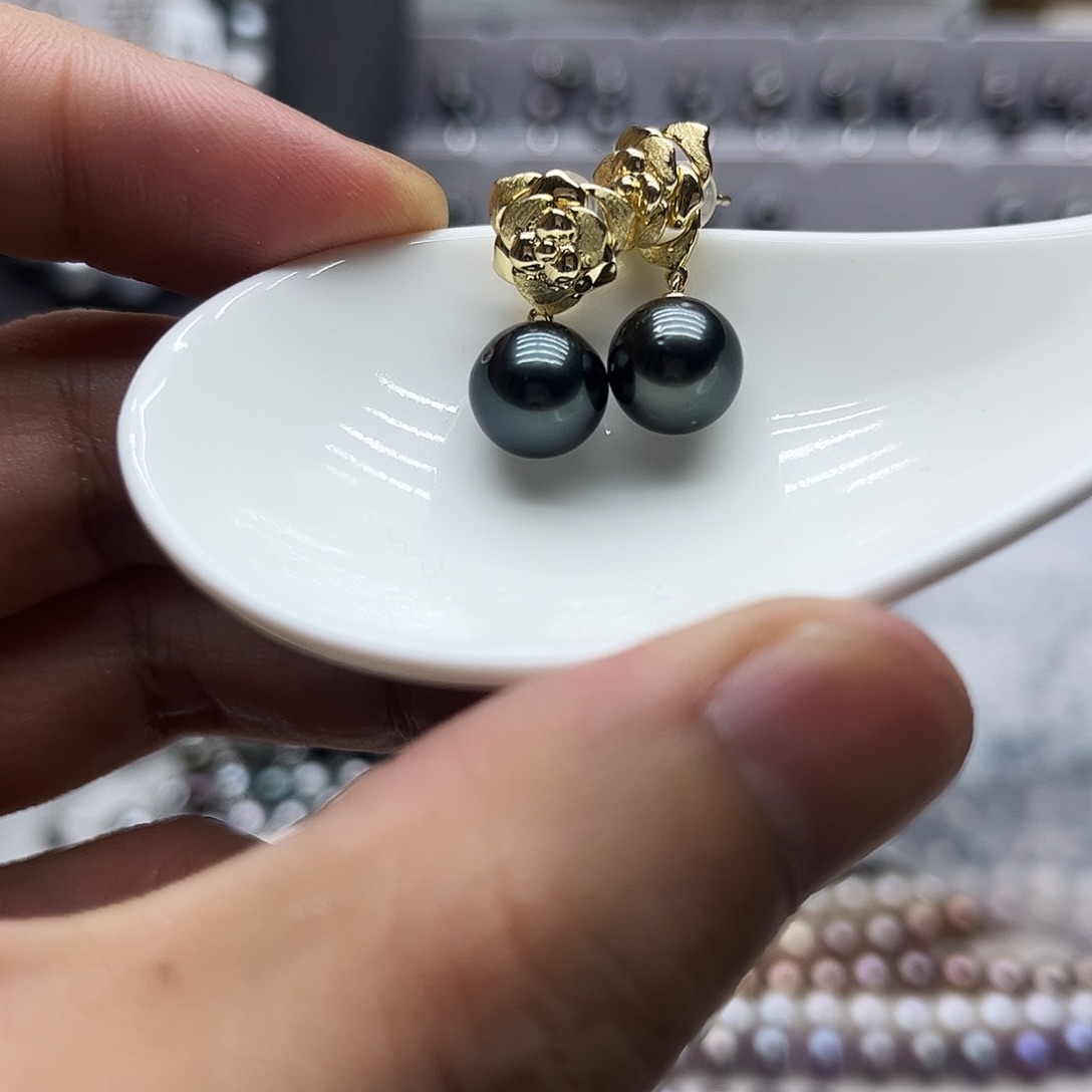 海水珍珠未镶嵌耳饰