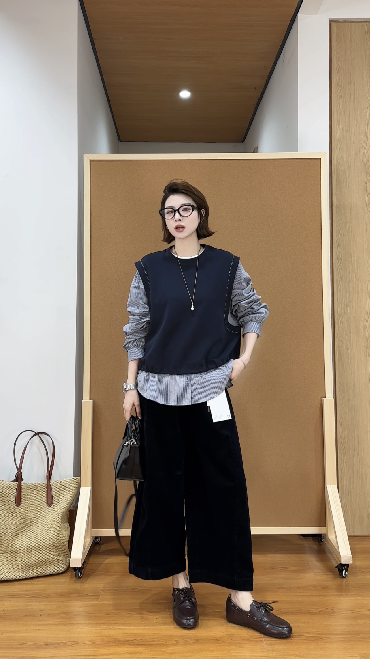 YYOUHAN 2025秋款【彼岸】小众设计衬衫拼接显瘦百搭上衣 2509C5863