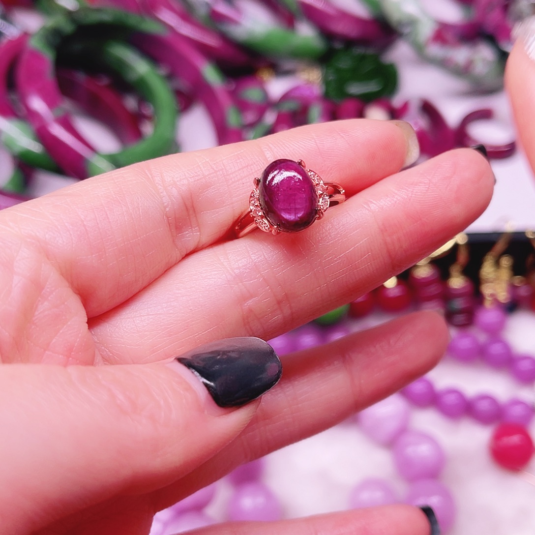 银S925镶嵌红宝石戒指