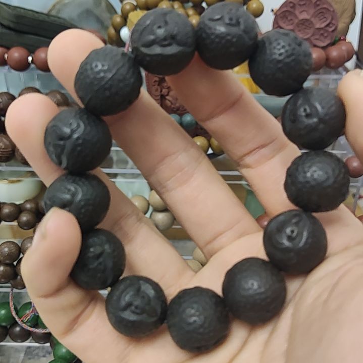 泥塑沧海龙涎香方1.7尺寸13子手串