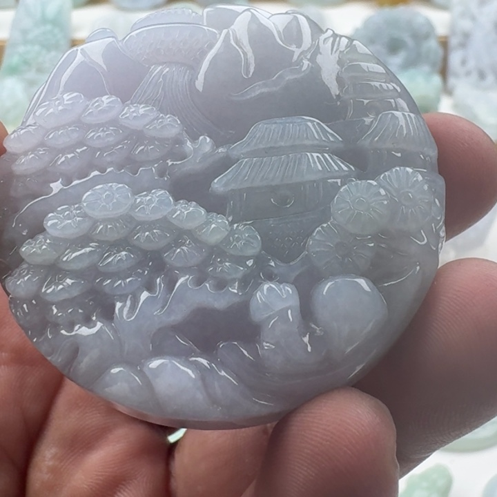 翡翠未镶嵌颈饰天然缅甸A货翡翠