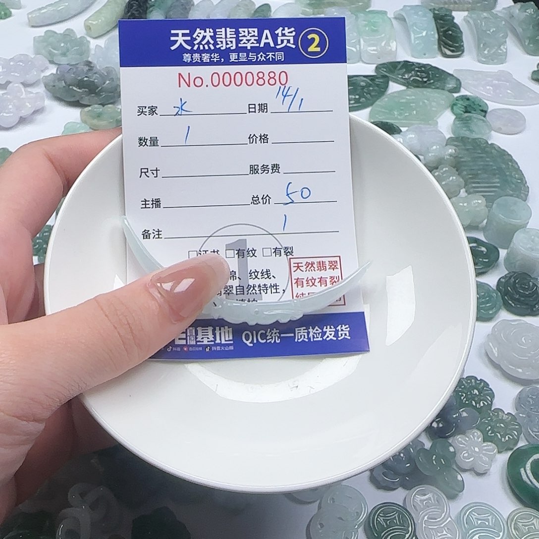 翡翠颈饰未镶嵌水*鱼