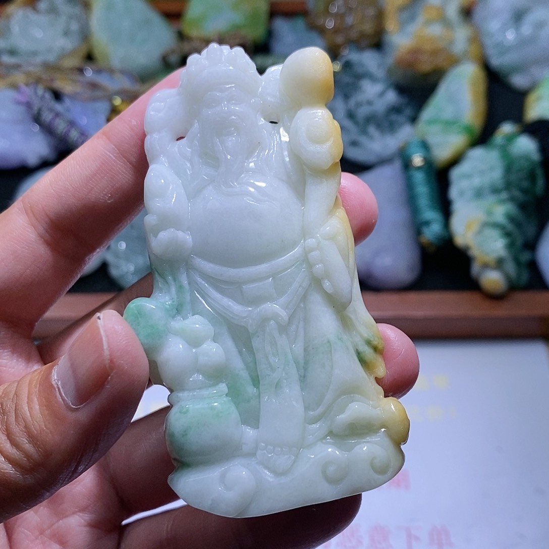 【闪购商品】翡翠颈饰未镶嵌财神