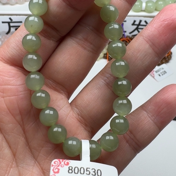 和田玉手串未镶嵌9
