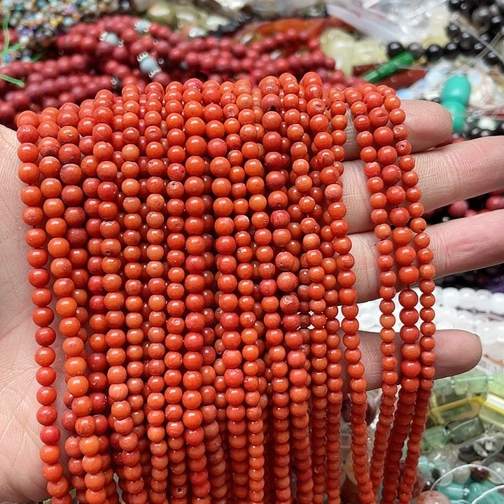 玛瑙/玉髓珠宝半成品合金一条4-5mm三姑娘