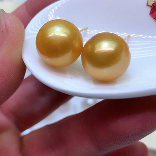淡水珍珠耳饰银S925镶嵌