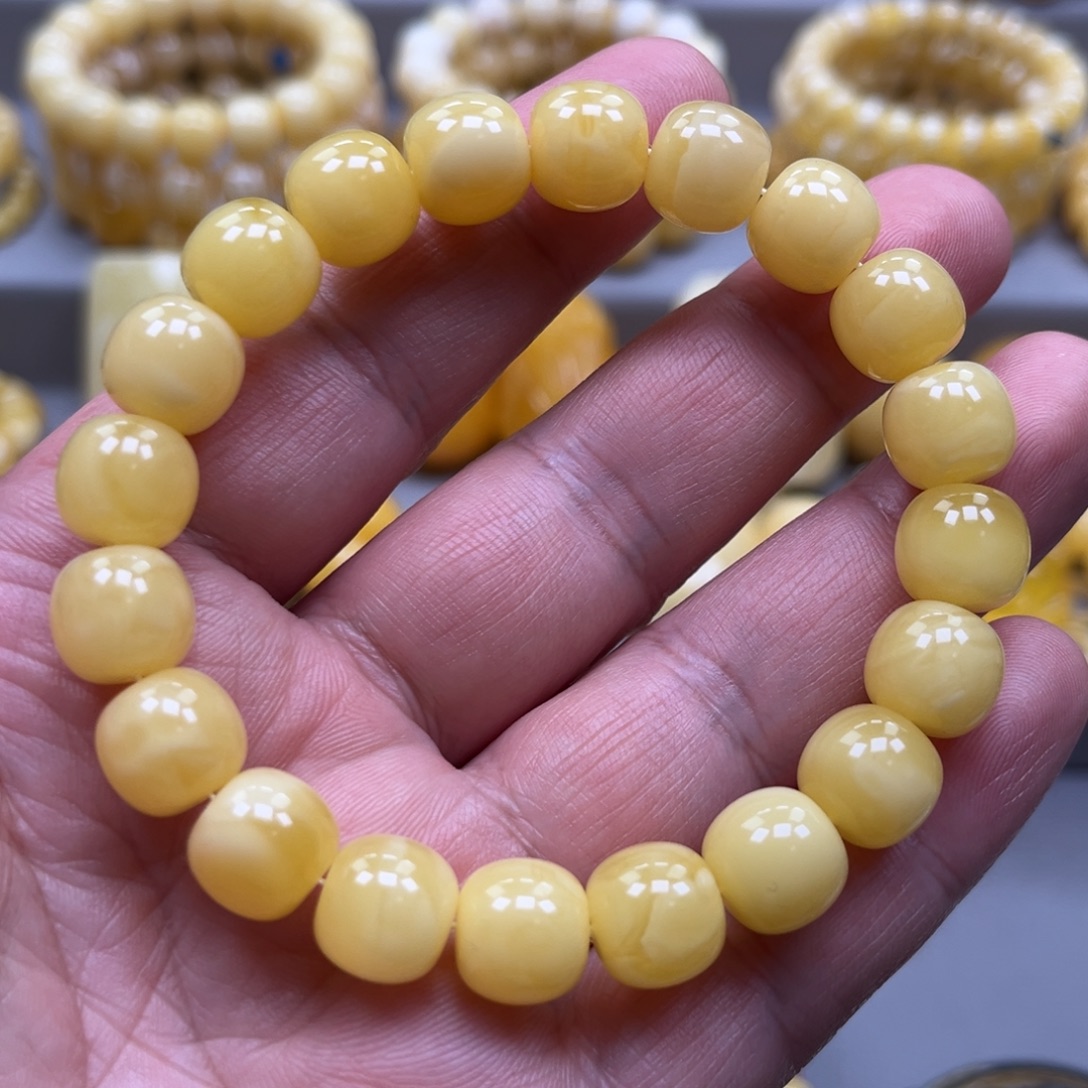 琥珀未镶嵌手链手串