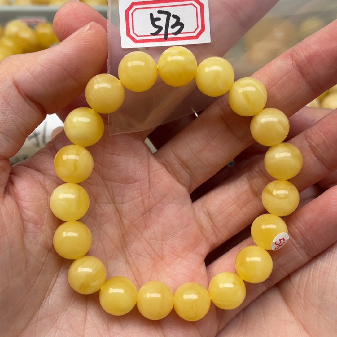 蜜蜡裸石未镶嵌10蜜蜡手串