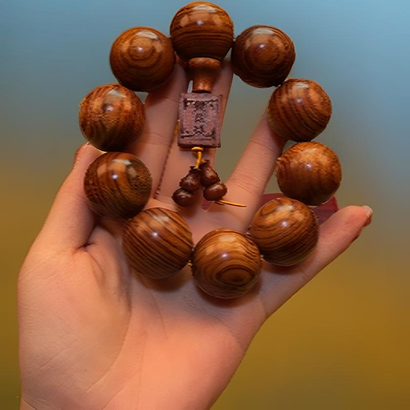 黄花梨珠串2.5黄花梨方牌手串【679】