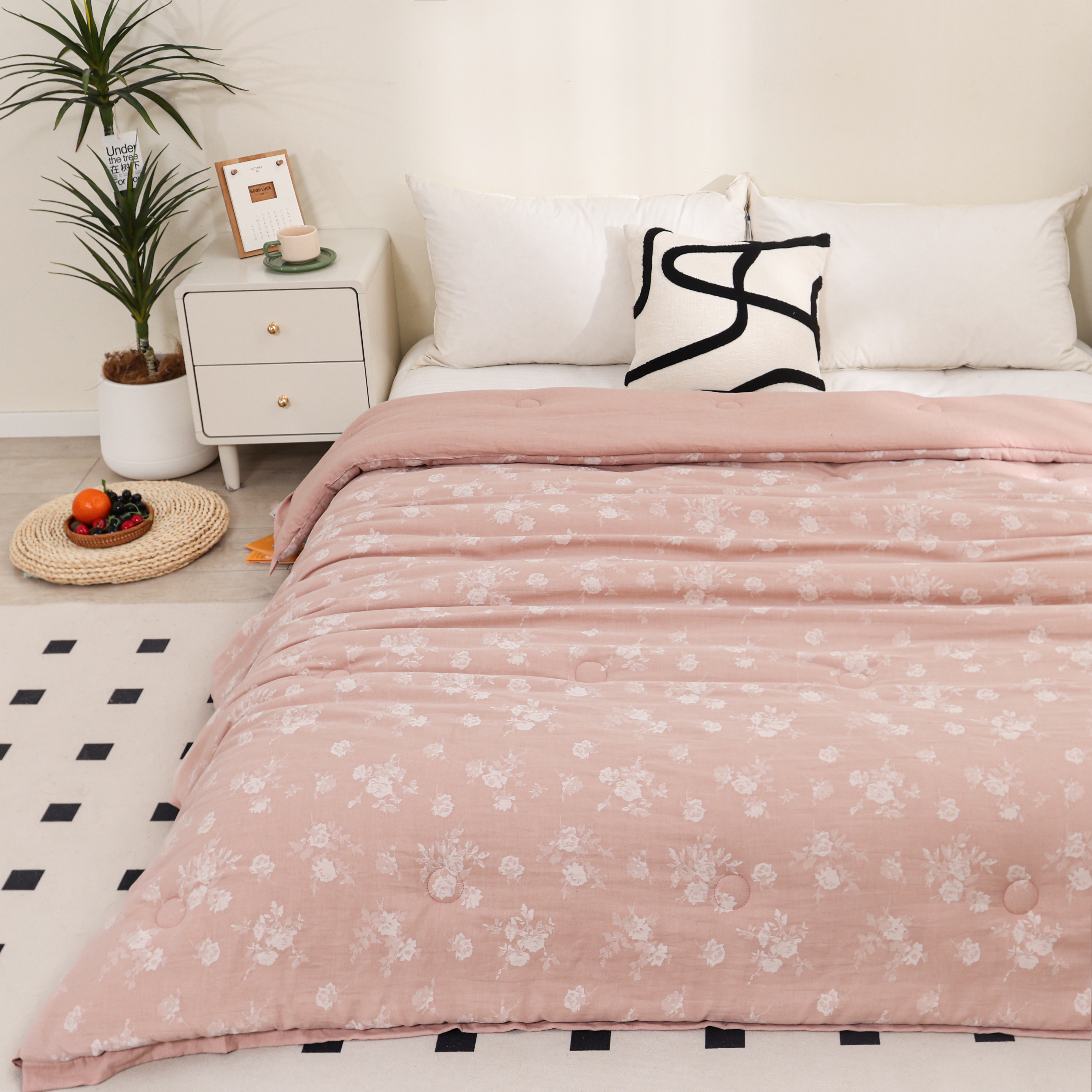 【玫瑰之恋】 200*230cm 驼绒蛋白吸湿轻奢冬被